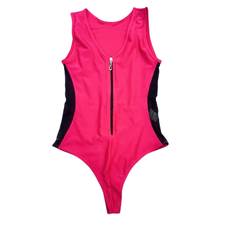 Bodysuit pink tulle Comfortable Seamless Bodysuit