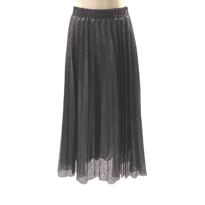 BLACK SKIRT SEQUIN velvet skirt rich