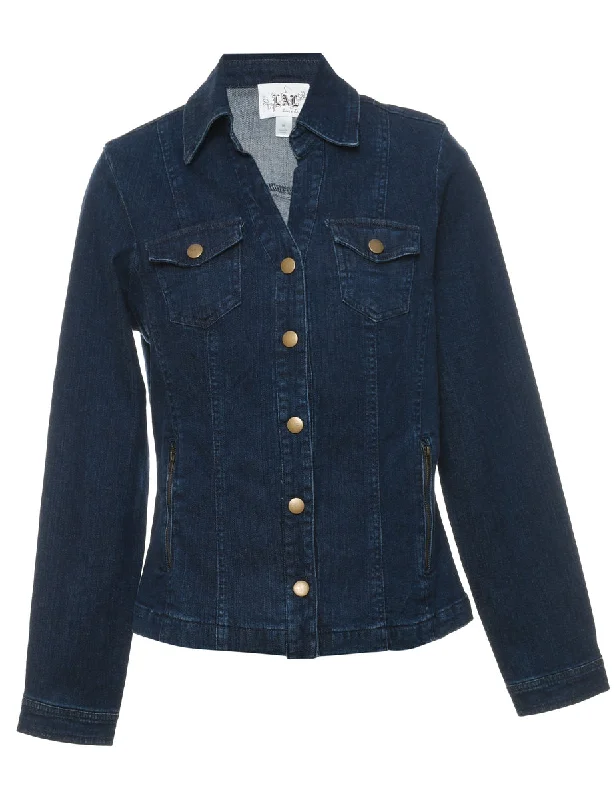 Dark Wash 1990s Denim Jacket - M Cotton Jacket Linen Jacket Terry Jacket