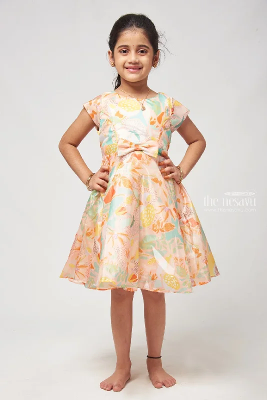 Soft and Delicate Chiffon Frock with Velvet Ribbon and Flowing Skirt wool skirt thick