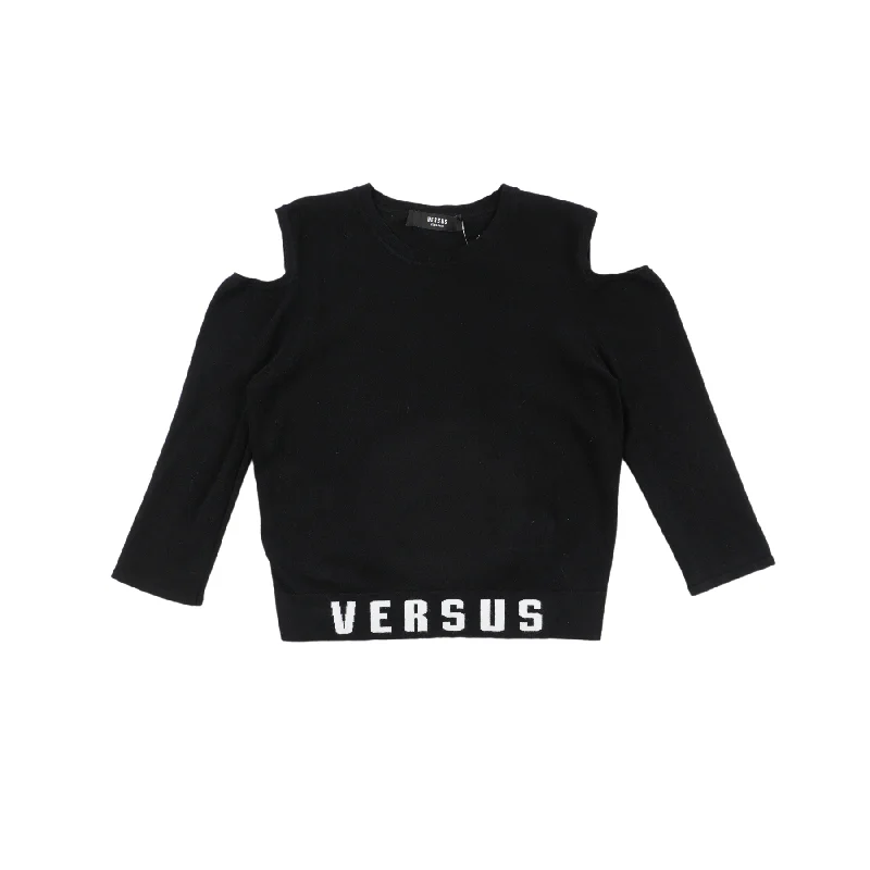 Versus Versace Crop Top - Women's Solid Print Embellished