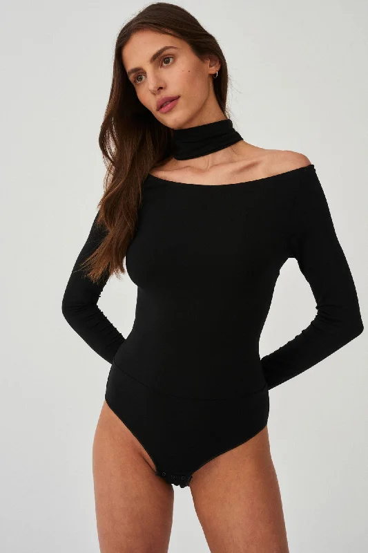 Drunk in Love Bodysuit Black Stylish Mesh Bodysuit with Straps