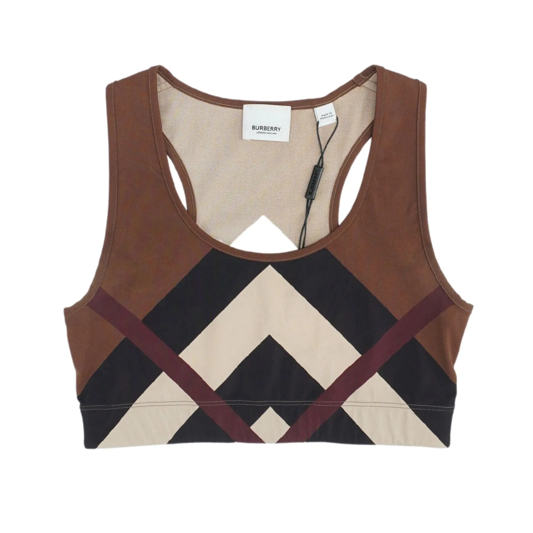 Burberry Crop Top - Women's XS Ribbed Crop Top High Neck Heavyweight