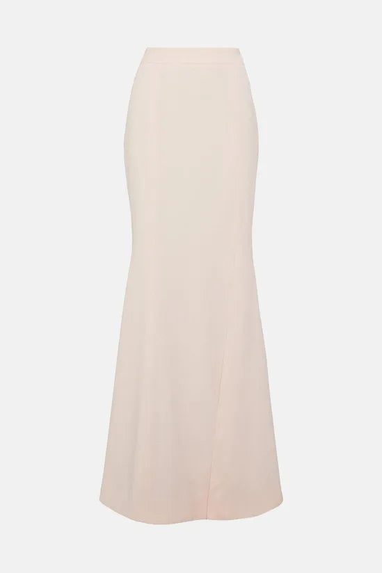 Satin Back Crepe Tailored Fishtail Bridesmaids Maxi Skirt denim skirt classic