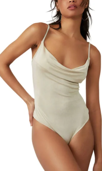 Cowls In The Club Bodysuit Elegant Bodysuit with Floral Embroidery