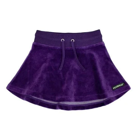 Villervalla Aubergine Velour Skirt in 18-24 months / 92cm lace skirt romantic