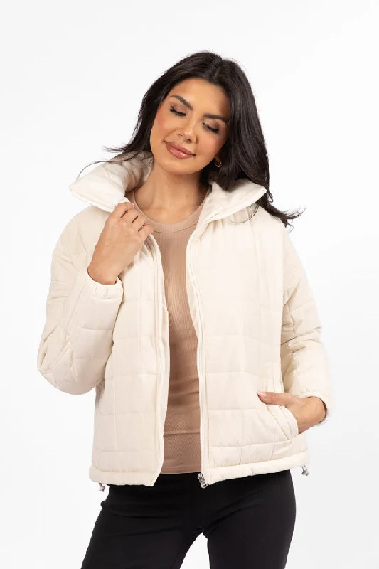 Vail Valley Stone Lightweight Puffer Jacket FINAL SALE Embroidered Jacket Appliqued Jacket Beaded Jacket
