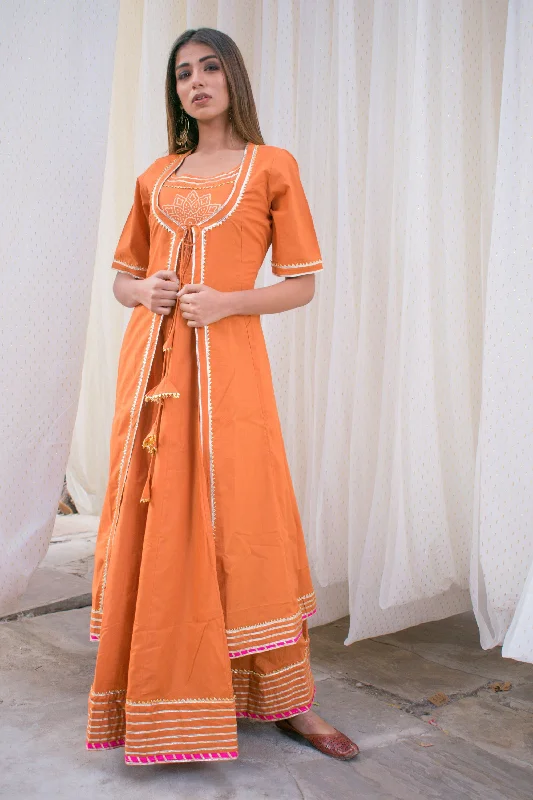 Women's Anarkali Dress With Jacket (2Pc Set) - Saras The Label Wool Jacket Cashmere Jacket Tweed Jacket