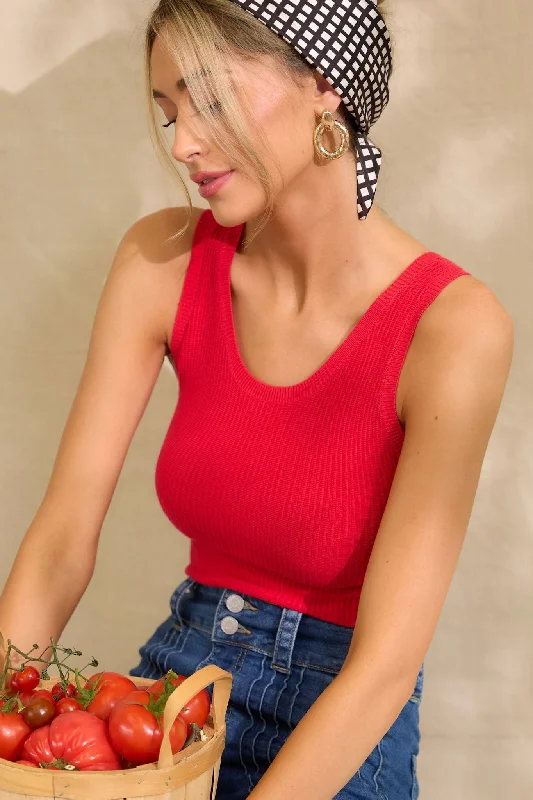Becoming Me Red Bodysuit Chic Bodysuit with Ruffles