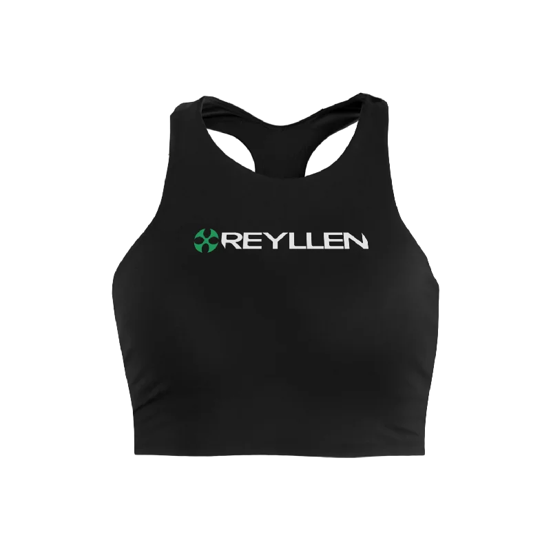Reyllen Train Racerback Crop Top Striped Floral Plaid