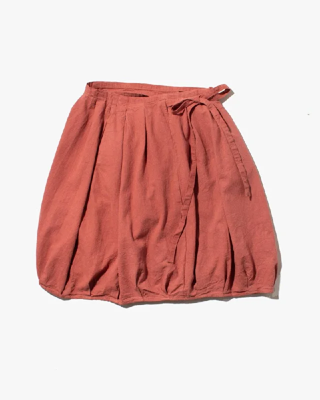 Prospective Flow Skirt, Chaku, Wine Red silk skirt smooth