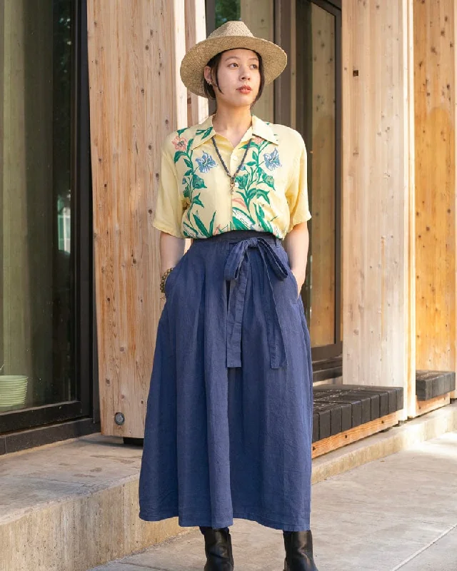 Prospective Flow Skirt, Kyu, Indigo Blue cashmere skirt plush