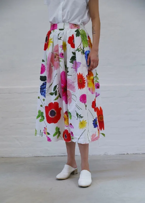 H+ Hannoh Wessel | Skirt Jolisa | Flowers asymmetrical skirt cut