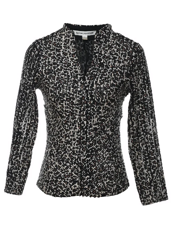 Leopard Print Light Brown & Black 1990s Jacket - S Lace Jacket Ribbed Jacket Sequined Jacket