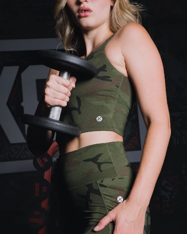 Women's Classic Crop Top - Camo Machine Wash Dry Clean Hand Wash