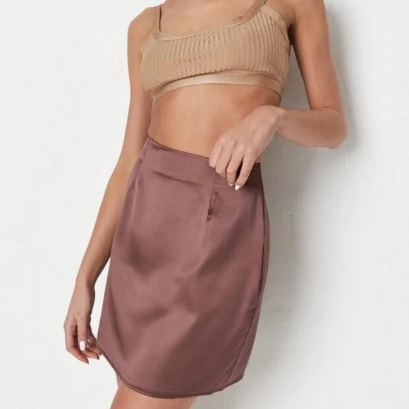 Tall Satin Mini Skirt chiffon skirt lightweight