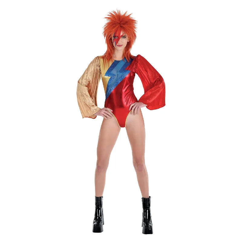 Glam Rock Bodysuit Adult Costume Comfortable Ribbed Bodysuit