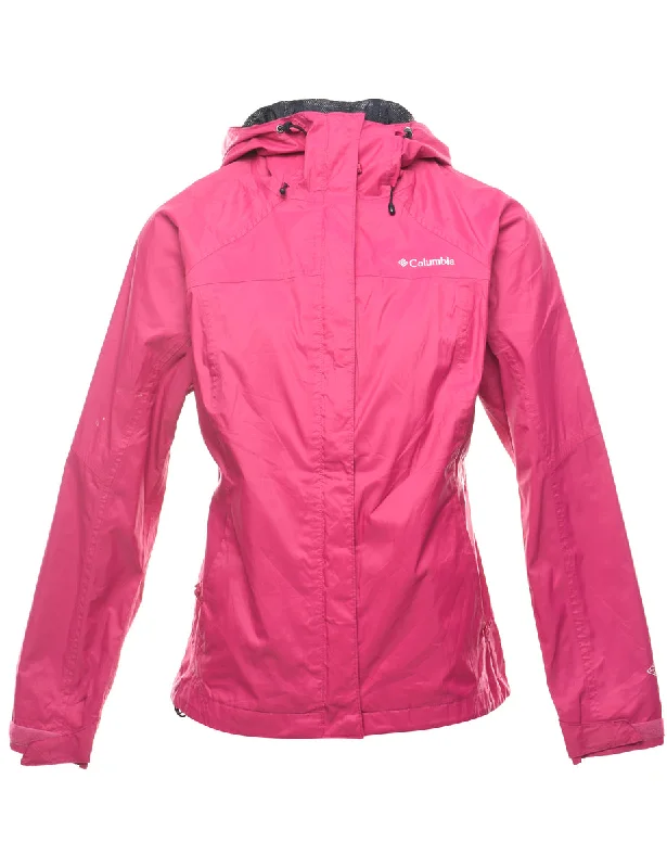 Pink Columbia Jacket - M Bomber Jacket Anorak Windbreaker