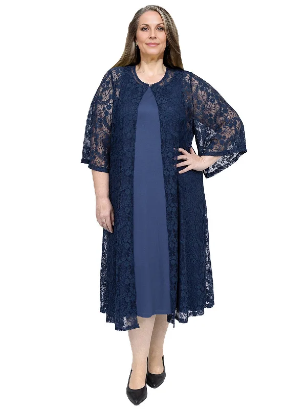 Windsor Lace Jacket & Dress - Admiral Zippered Jacket Buttoned Jacket Snapped Jacket