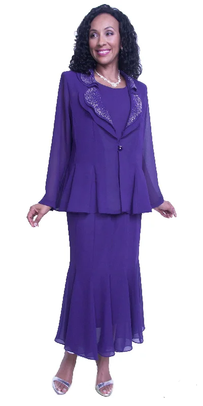 Hosanna 5513 Ankle Length Dress With Long Sleeve Jacket Satin Fabric Silk Fabric Chiffon Fabric