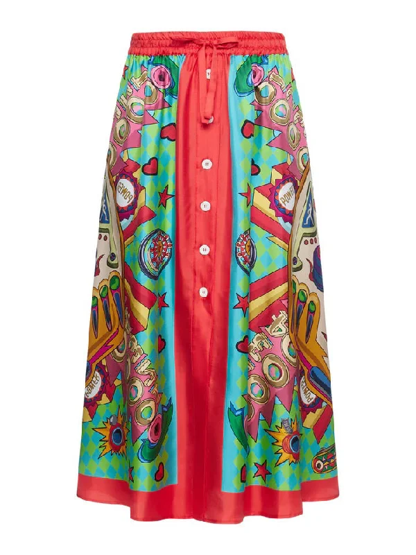 FRANCO FERRARI - ALOE PINBALL SKIRT chiffon skirt airy