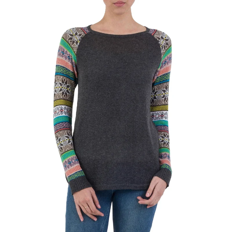 Andean Star in Charcoal Knit Sweater