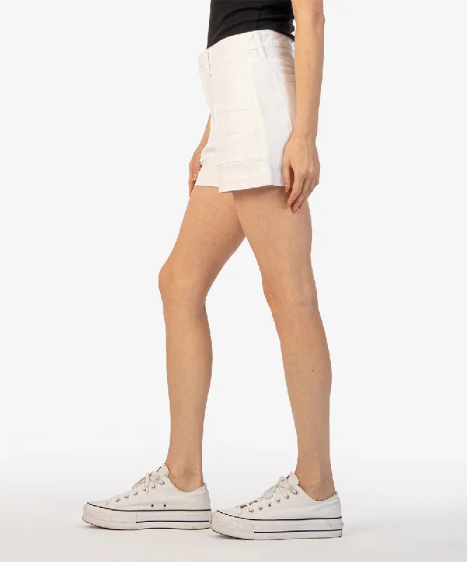 Jane High Rise Short with Chop Pockets (Optic White)