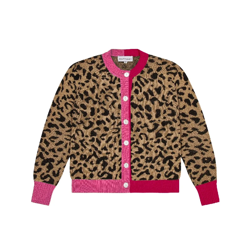 Leopard Print Cotton Cardigan