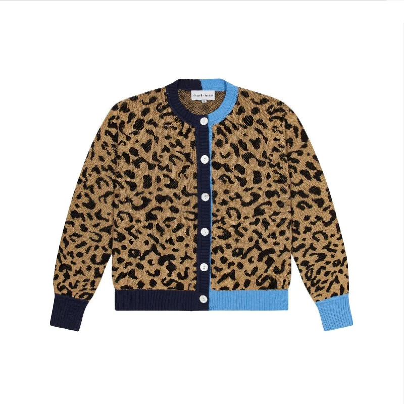 Leopard Print Cotton Cardigan