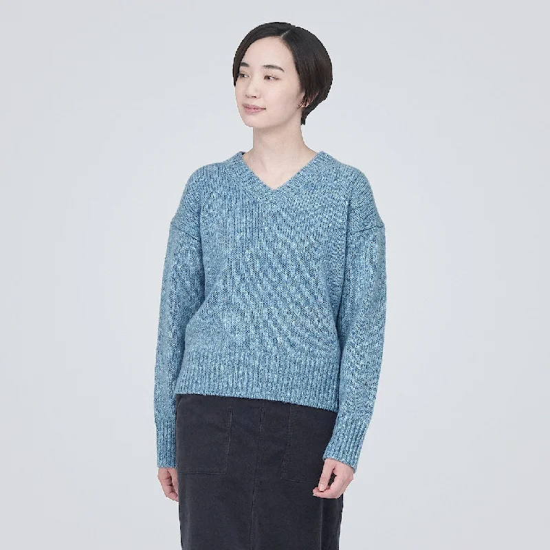 Wool Yak Blend V-Neck Sweater