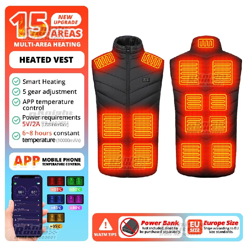 15 Areas Self Heated Vest Jacket