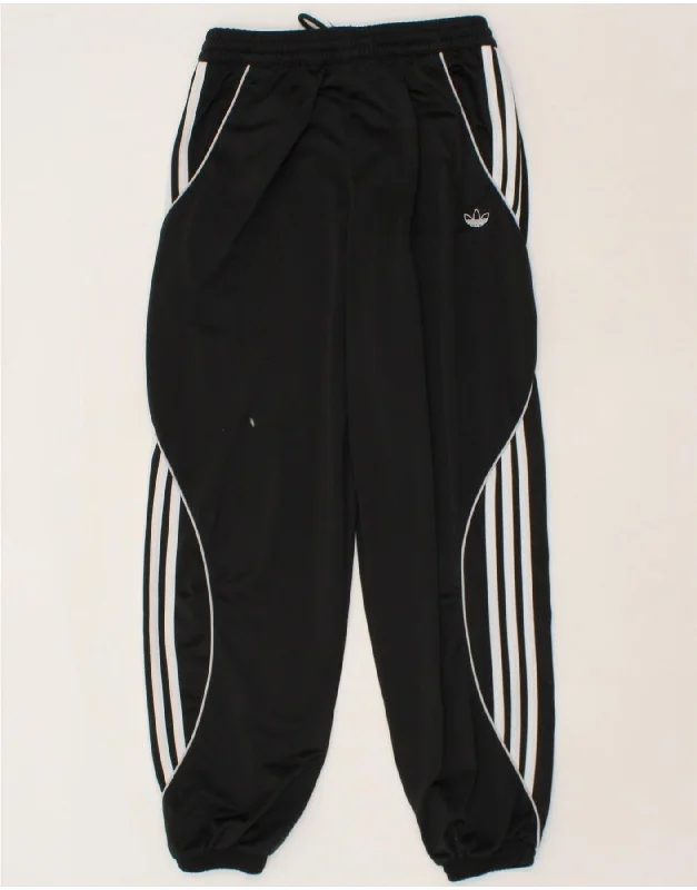 ADIDAS Womens Tracksuit Trousers Joggers UK 10 Small Black Polyester