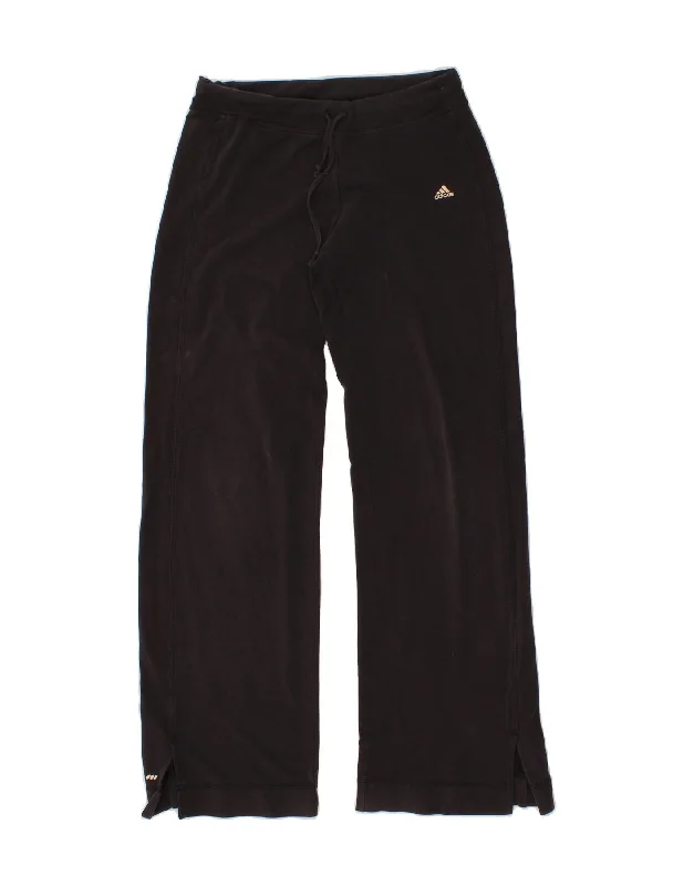 ADIDAS Womens Tracksuit Trousers UK 12 Medium  Black Cotton