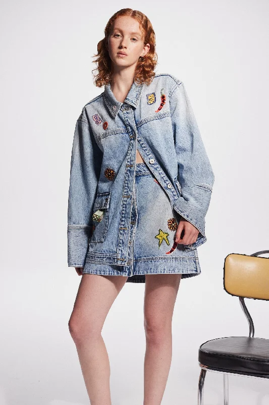 Alémais Jackpot Denim Jacket - Denim Blue