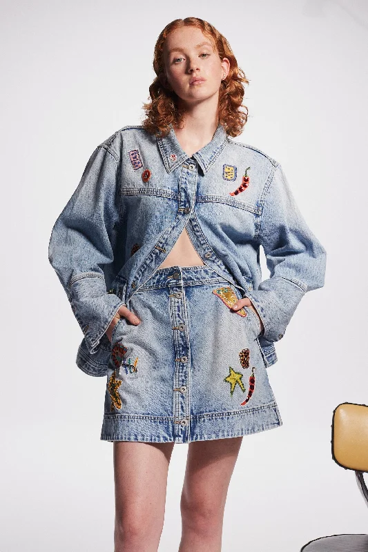 Alémais Jackpot Denim Jacket - Denim Blue