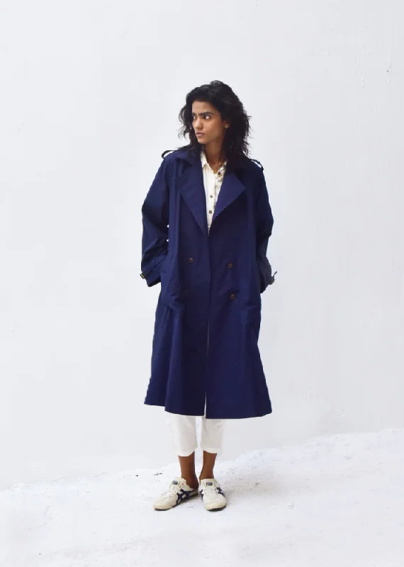 Blue Sage Trench Coat