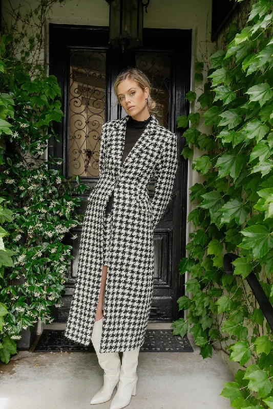 Caitlin Crisp Vice Coat - Houndstooth Check