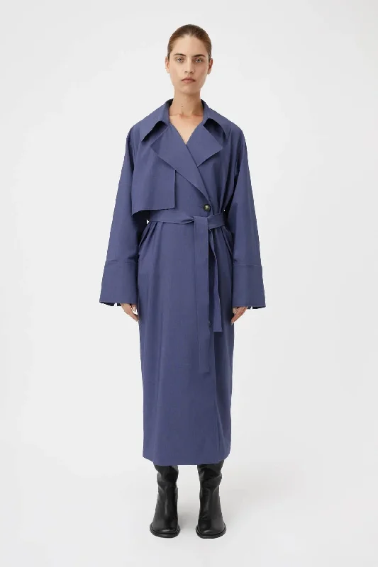 Camilla and Marc Haze Shirtdress/Trench - Blue