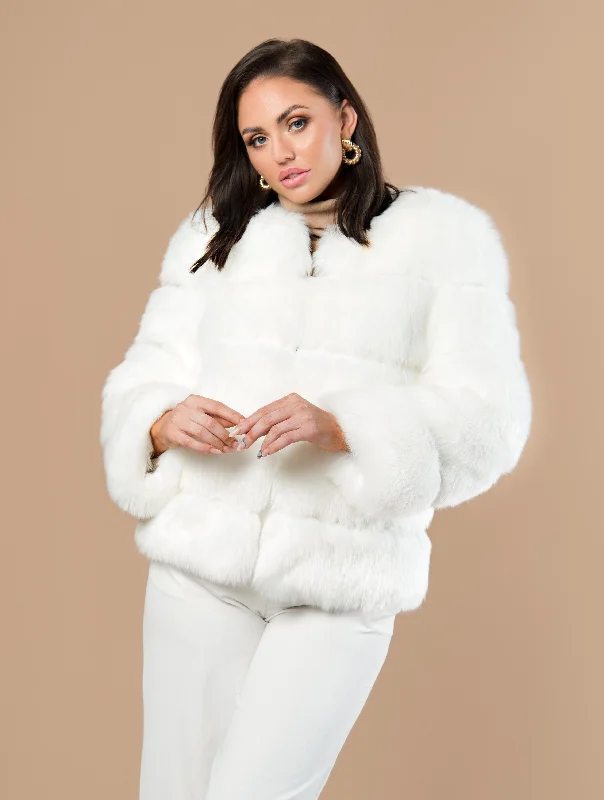 Five Panel Faux Fur Coat