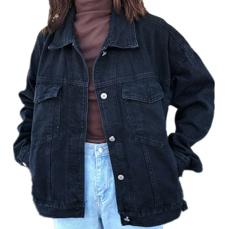 Women Black Denim Jacket