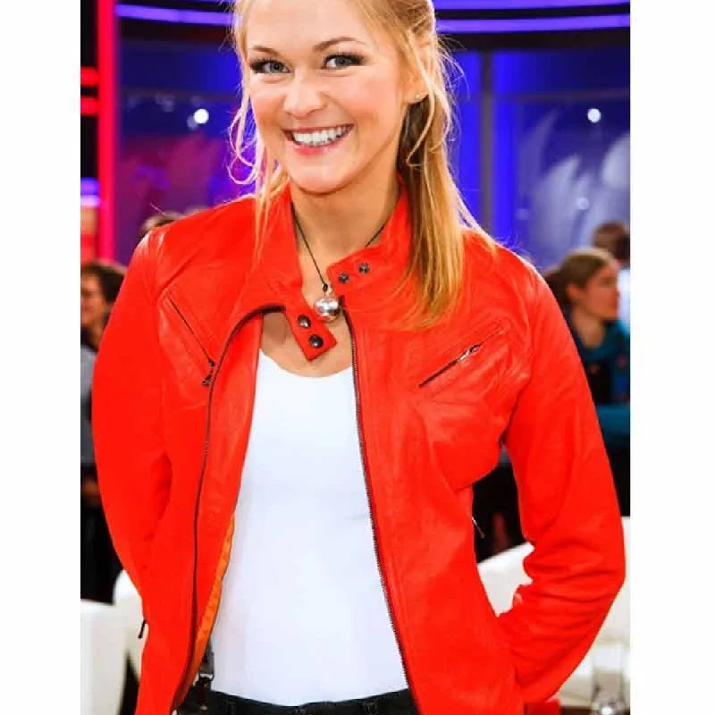 Linda Hasse Red Sheep Leather Jacket