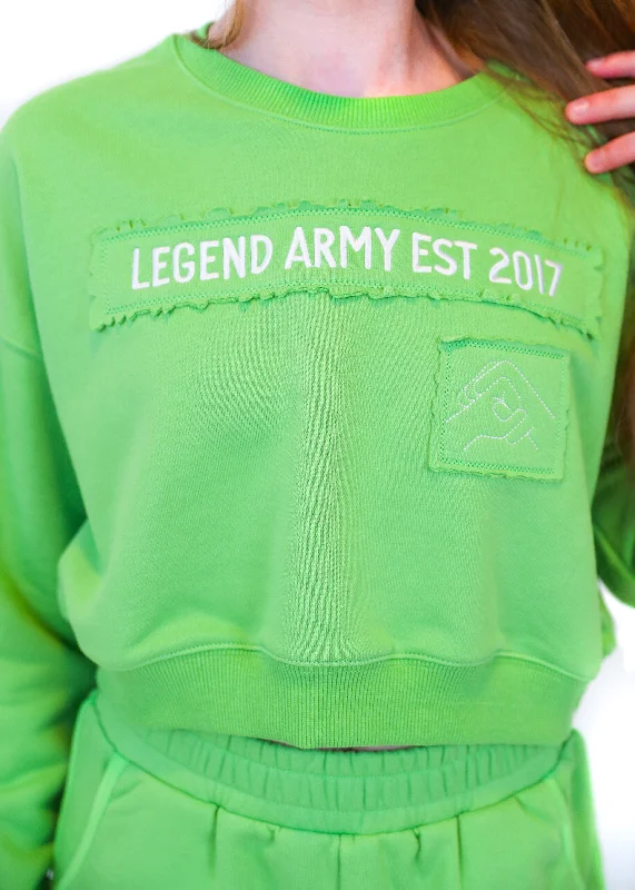 Patch Logo Crew Jumper - Green