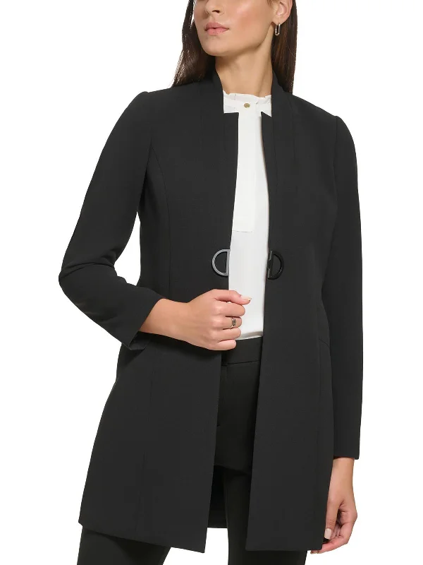 Petites Womens Polyester One-Button Blazer