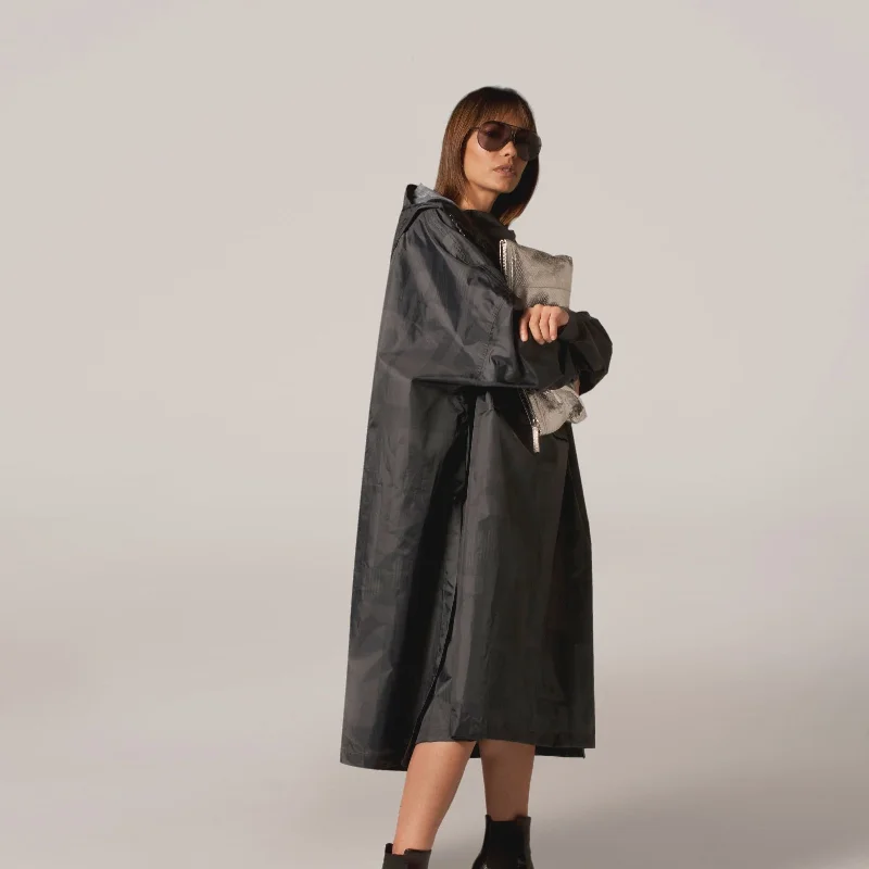 Rainkiss Black Camo Rain Poncho