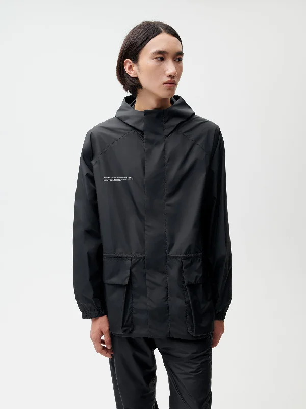 Nylon Color Block Jacket—black