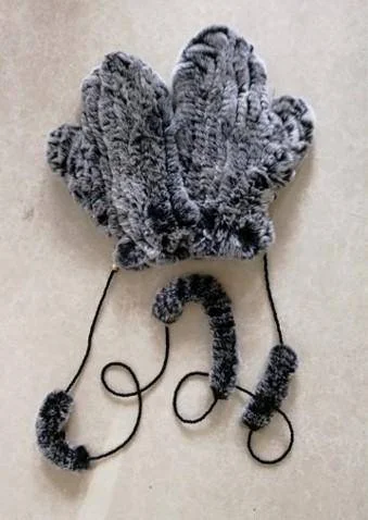 Rex Rabbit Fur Mittens