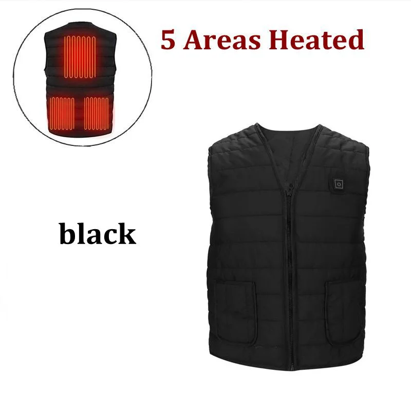 5 areas heated black / M