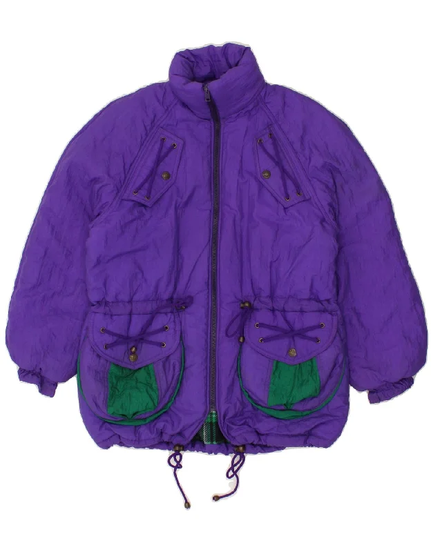 VINTAGE Womens Ski Jacket UK 4 XS Purple