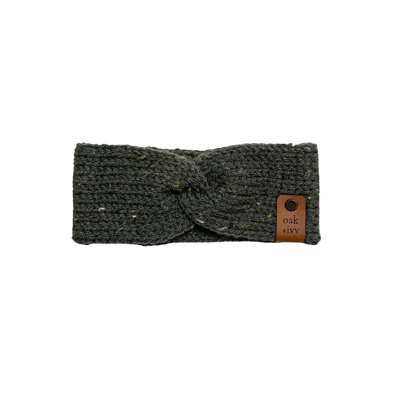 Women's Wanderlust Knit Headband - Dk Green Tweed