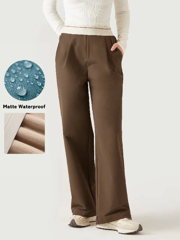 Waterproof Lightweight Elastic-Band Straight Leg Pant